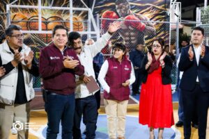 Inauguran Multicancha en Santa María Tulantongo, Texcoco