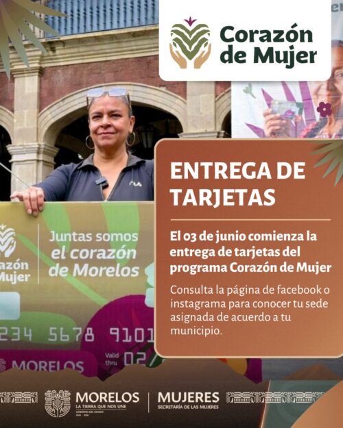 Tarjetas “Corazón de Mujer” 2026: Gobierno Estatal Precisa Fechas y Lugares de Entrega