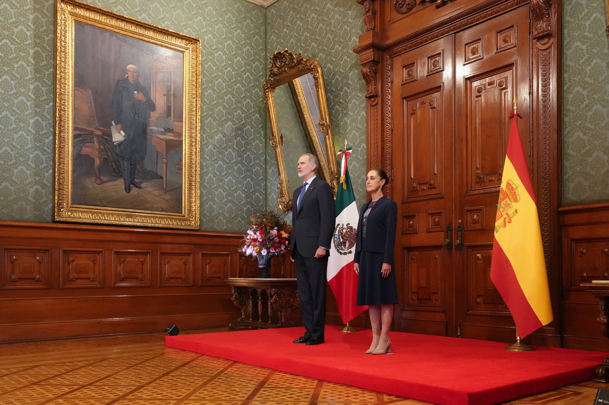 La Presidenta Claudia Sheinbaum Recibe al Rey Felipe VI en Palacio Nacional