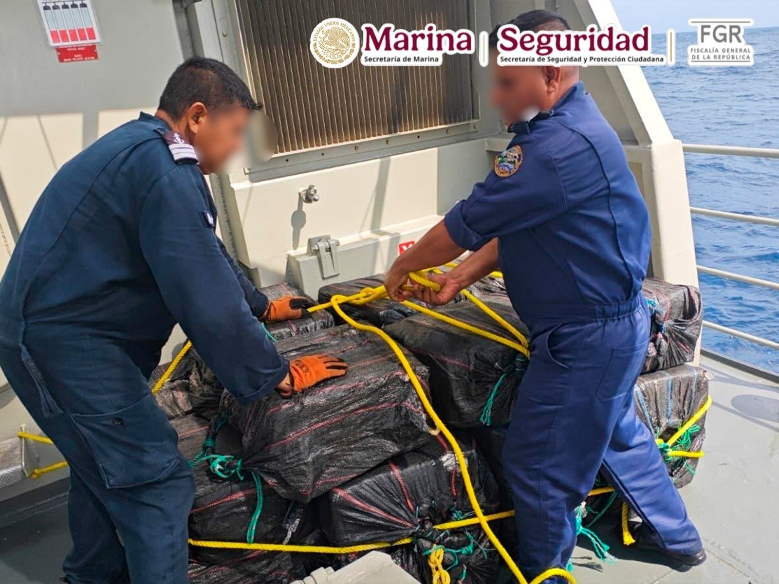 Semar Asegura Cargamento de Cocaína Valuado en más de 335 Millones de Pesos